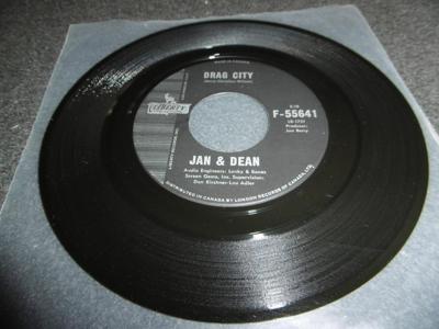 Tumnagel för auktion "Jan & Dean - Drag city - 7" - 1963"