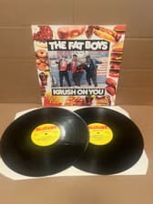 Tumnagel för auktion "The fat boys - Krush on you Dubbel-LP! Engelsk press 1988! Bra skick!"