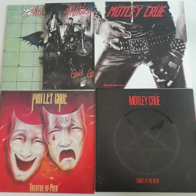 Tumnagel för auktion "Mötley crue , vinyl , heavy metal , death metal , trash metal"