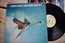 Tumnagel för auktion "Uriah Heep High and Mighty LP progg rock hårdrock UK"