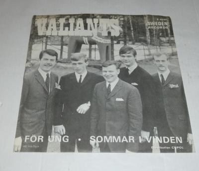 Tumnagel för auktion "Valiants Sommar i vinden Sweden Records 1968 UDDA"
