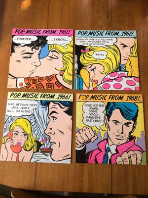 Tumnagel för auktion "V/A LP POP MUSIC FROM 1961 + 1962 + 1966 + 1968 ( Pop Art Cover )"
