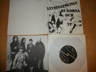 Tumnagel för auktion "Rukorna/ Terminalpatienten 7" EP; Swedish KBD Punk, DIY Synth; Freddie Wadling"