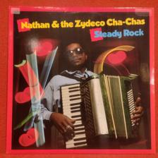 Tumnagel för auktion "Nathan & the Zydeco Cha-Chas - Steady Rock | 1989"