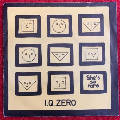 Tumnagel för auktion "IQ ZERO She's So Rare 7" // '80 UK Logo Press DIY Punk Wave"