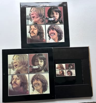 Tumnagel för auktion "** The Beatles - Let it Be - Box - PCS 7096 UK Press - Red Apple **"