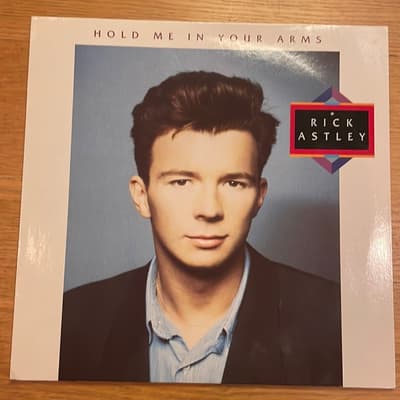 Tumnagel för auktion "Rick Astley - Hold me in your arms"