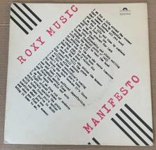 Tumnagel för auktion "Roxy Music Manifesto/Over You. grekisk press"