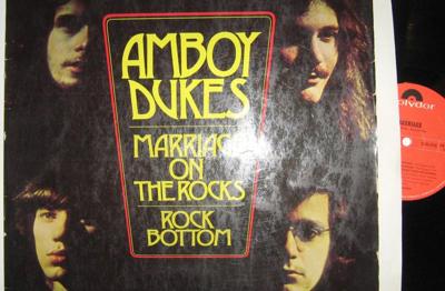 Tumnagel för auktion "Amboy Dukes LP "Marriage on the rocks-Rock bottom" Nugent"