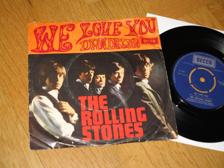 Tumnagel för auktion "Rolling Stones - We love you  UK  1967 1:a Press EX+"