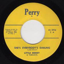 Tumnagel för auktion "LITTLE DENNY !I´D LOVE TO TAKE YOU WALKING"  PERRY 45-2 P.1961 USA PRESS"