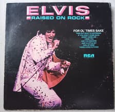 Tumnagel för auktion "LP med Elvis-Raised on rock/For ol'times sake"