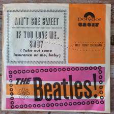 Tumnagel för auktion "THE BEATLES - Ain't She Sweet/If You Love Me, Baby, vinyl, EP, SV press."