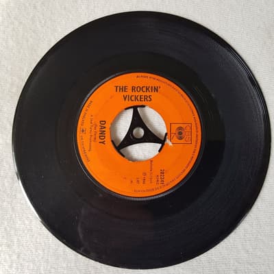 Tumnagel för auktion "7" Singel THE ROCKIN' VICKERS - Dandy - 1966 - UK. CBS 202 241 LEMMY MOTÖRHEAD"