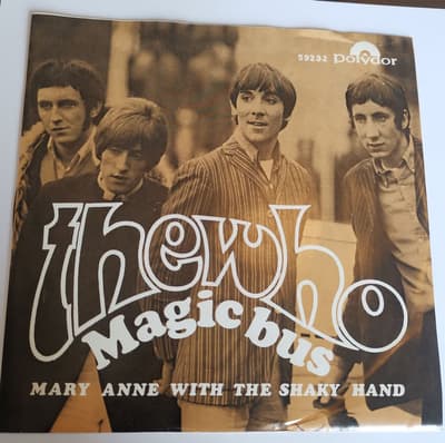 Tumnagel för auktion "The Who - Magic Bus/Mary Anne with the shaky hand"