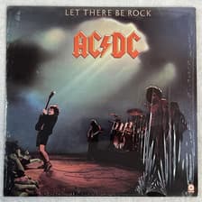 Tumnagel för auktion "AC/DC let the re be rock LP -77 US ATCO SD 36-151"