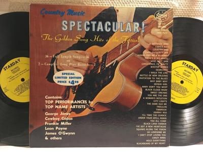 Tumnagel för auktion "COUNTRY MUSIC SPECTACULAR - V/A - 2-LP - SONG OF THE 50`S"