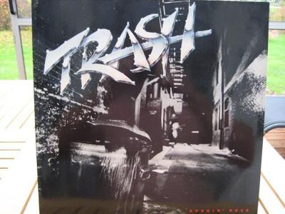 Tumnagel för auktion "LP: TRASH: " BURNIN' ROCK " Fr.1985."