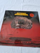 Tumnagel för auktion "Alcatrazz no parole from rock n roll. 1kr"