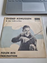 Tumnagel för auktion "Svend Asmussen & The Rock-o-lins Singel 1961(Sweden) Fiolen Min"