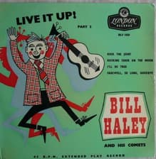 Tumnagel för auktion "Bill Haley -Live it up -part 2 - Rock the joint +3 (London Re-F 1050)"