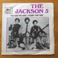 Tumnagel för auktion "THE JACKSON 5 - THE LOVE YOU SAVE / I FOUND THAT GIRL  1970  SWE PRESS"