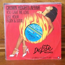 Tumnagel för auktion "Crown Heights Affair - You Gave Me Love / Use Your Body & Soul 12” 1980 UK-press"