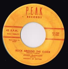 Tumnagel för auktion "JIMMY DeKNIGHT * ORIGINAL US-SINGEL* ROCK AROUND THE CLOCK * PEAK 105 * ÅR 1959"