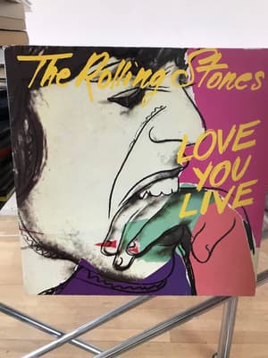 Tumnagel för auktion "The Rolling Stones Love You Live LP"