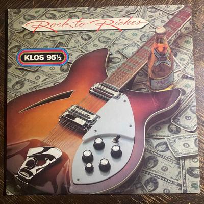 Tumnagel för auktion "KLOS 99.1/2 - Rock To Riches 1983. RARE US METAL COMP. PUNK. DIY. Progg  LP"