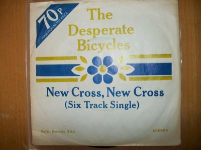 Tumnagel för auktion "Desperate Bicycles 7" EP; UK DIY Punk; Privat release, ; New Cross, New Cross EP"