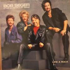 Tumnagel för auktion "Bob Seger and Silver Bullet Band "Like a rock" 1985 DMM Heartland rock"