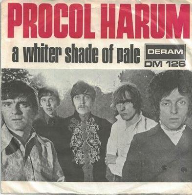 Tumnagel för auktion "PROCOL HARUM - a whiter shade of pale DM 126 DERAM 1967"