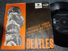 Tumnagel för auktion "BEATLES - I SHOULD HAVE KNOWN BETTER / YOU REALLY GOTTA... - 7" - Svensk press "