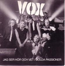 Tumnagel för auktion "Vox-Jag Ser Hör Och Vet/Dolda Passioner / 7""