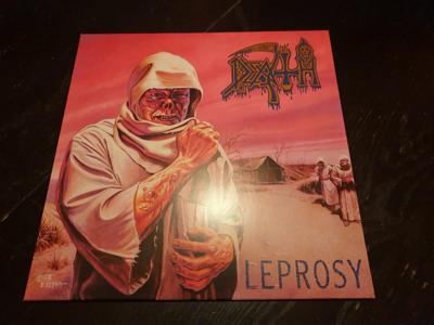 Tumnagel för auktion "Death - Leprosy (1988) (splatter vinyl)"