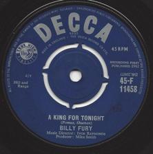 Tumnagel för auktion "Billy Fury - Last Night Was Made For Love UK 45 1962"