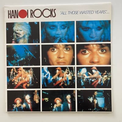 Tumnagel för auktion "Hanoi Rocks - All Those Wasted Years - 2xLP"