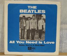 Tumnagel för auktion "BEATLES :: ALL YOU NEED IS LOVE     (7``) SWE Press"