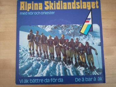 Tumnagel för auktion "Alpina skidlandslaget - De ä bar å åk"