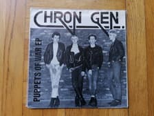 Tumnagel för auktion "Chron Gen – Puppets Of War EP, 7" (Gargoyle Records, 1981) punk rock UK"