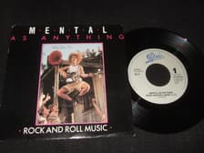 Tumnagel för auktion "45 - MENTAL AS ANYTHING. Rock and Roll Music/Apocalypso. 1989"