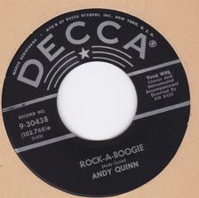 Tumnagel för auktion "ANDY QUINN-rock-a-boogie US.DECCA 30438 NICE"