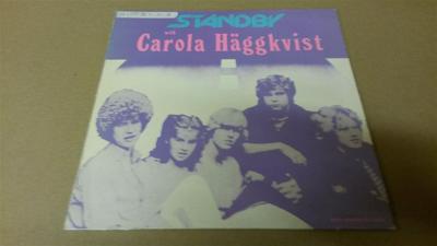 Tumnagel för auktion "STANDBY with CAROLA HÄGGKVIST - LP - 1983 - ROSA HONUNG REC."
