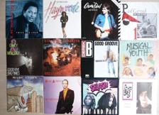 Tumnagel för auktion "Pop/rock 80-90 tals -paket med 12 singlar"