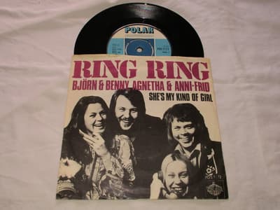 Tumnagel för auktion "ABBA DANSK SINGEL RING RING 1973"