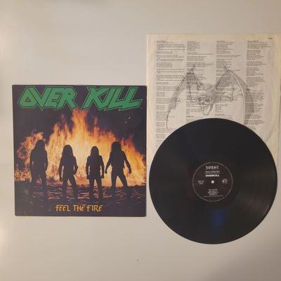 Tumnagel för auktion "LP OVERKILL-FEEL THE FIRE TYSK PRESS"