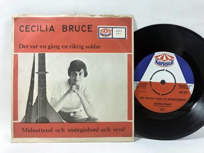 Tumnagel för auktion "CECILIA BRUCE - Det Var En Gång En Riktig Soldat - Swe 7" singel 1966"