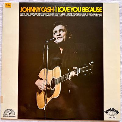 Tumnagel för auktion "Johnny Cash - I Love You Because - SUN Records Samlingsalbum, Sweden (1973)"
