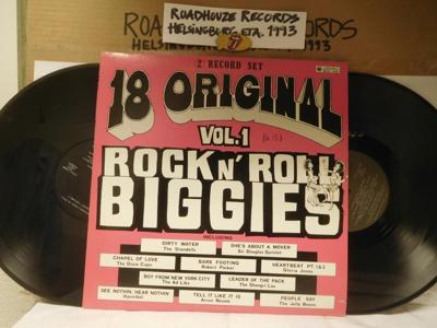 Tumnagel för auktion "18 ORIGINAL VOL. 1 - ROCK N´ ROLL BIGGIES - V/A - 2 -LP"